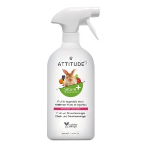 Čistič na ovoce a zeleninu ATTITUDE bez vůně s rozprašovačem 800ml