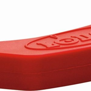 Červený ochranný silikonový návlek na madlo litinové pánve Lodge