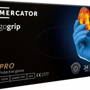 Rukavice nitrilové Mercator Medical Gogrip 50 ks, modré, nepudrované Rozměr: XXL
