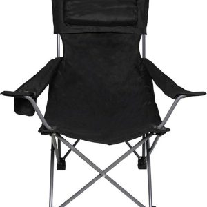 Židle skládací campingová De Lux černá