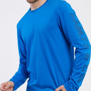 SAM 73 Pánské triko s dlouhým rukávem REGULUS Modrá 2XL