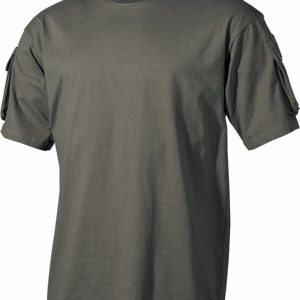 Tričko US T-Shirt s kapsami na rukávech 1/2 olivové XXL