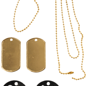 ID známka US (Dog Tag) – sada [BEZ RAŽBY] zlatitá