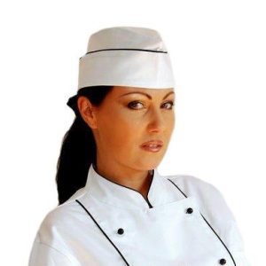 Kuchařská lodička s lemem Profikuchař UNISEX bílá