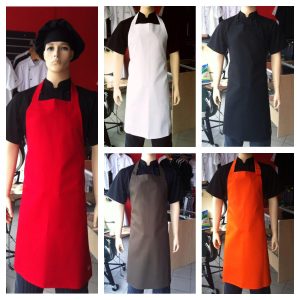 Kuchařská zástěra ke krku Profikuchař s přezkou a kapsou 100% bavlna – různé barvy Béžová