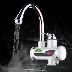 Průtokový ohřívač vody s LED displejem, s výkonem 3 kW a vertikálním připojením