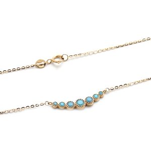 Zlatý řetízek AUBURNE s modrými kamínky