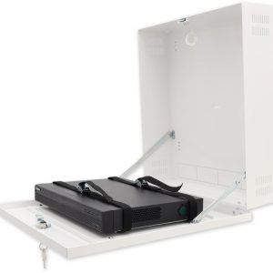 AWO529WS – velký kovový box pro uzamčení rekordéru, nástěnný, bílý