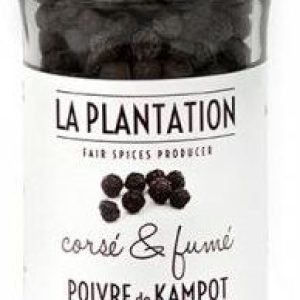La Plantation Kampotský pepř černý celý zauzený studeným kouřem 60 g mlýnek