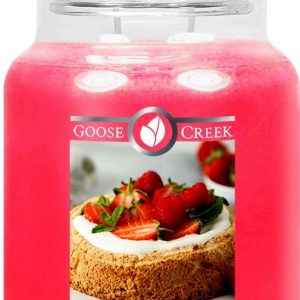 Goose Creek – Andělský jahodový koláč Svíčka ve skle 680 g