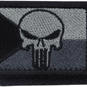 Nášivka: Vlajka Česká republika PUNISHER [40×26] [ssz] šedá | černá