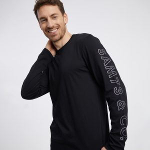 SAM 73 Pánské triko s dlouhým rukávem REGULUS Černá S