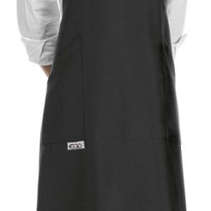 Barmanská zástěra vysoká EGOchef – černá 100×95 cm