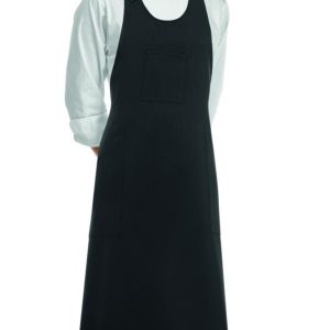 Barmanská zástěra vysoká EGOchef – černá 100×95 cm