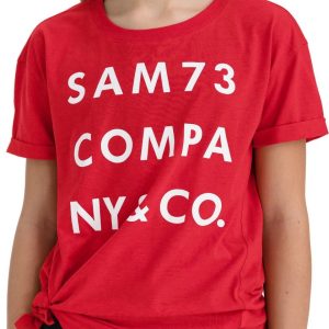 SAM 73 Dívčí triko s krátkým rukávem MELANIE Červená 116