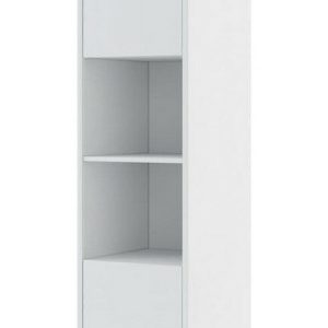 Dvoudvéřová policová skříň ke sklápěcí posteli Monterasso, bílá mat