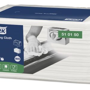 510150 Tork jemná čistící utěrka – skládané, 1 vrstva, bílá, W8