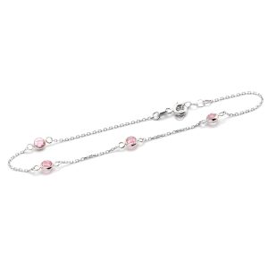 Zlatý náramek BELEM s růžovými zirkony