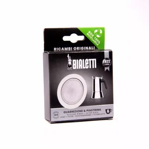 Bialetti těsnění pro moka konvičku 6 nerez – 1 těsnění + 1 sítko