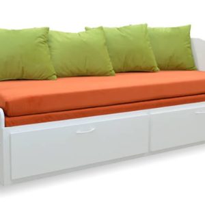 Rozkládací postel MINDES 90 pravá – levá, bílá