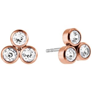 Michael Kors Bronzové náušnice pecky s krystaly MKJ4948791