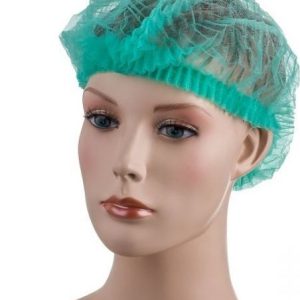 Čepice z netkané textilie PD – CLIP, 100 ks, zelená