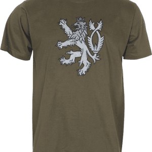 Tričko ČESKÝ LEV [vyšívané] olivové 3XL