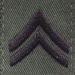 Nášivka: Hodnost US ARMY límcová Corporal olivová | černá