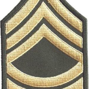 Nášivka: Hodnost US ARMY rukávová Master Sergeant olivová | žlutá