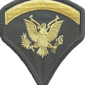 Nášivka: Hodnost US ARMY rukávová Specialist Fifth Class olivová | žlutá