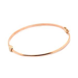 Zlatý obručový náramek CAREN v růžovém zlatě