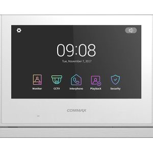 CDV-1024MAD bílý – verze 17-30Vdc – videotelefon 10″, Full HD, dotyk., paměť