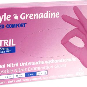 MED COMFORT Rukavice nitrilové Style Grenadine, 100 ks, růžové, nepudrované Rozměr: L