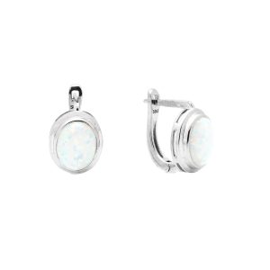 Zlaté náušnice CHALSIE s opálem