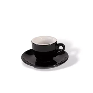 ClubHouse šálek s podšálkem Rosa 60 ml černá