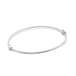 Zlatý obručový náramek COSIMA z bílého zlata