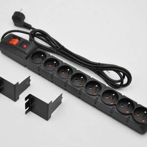 CSRAB-RPX2 – 19″ nap. panel, 1U, 8 x 230 V, přepěťová ochrana