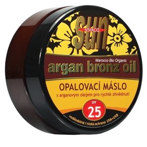 Opalovací máslo s arganovým olejem pro rychlé zhnědnutí SPF 25 VIVACO 200 ml
