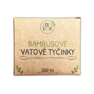 Bambusové tyčinky do uší EatGreen 200 ks