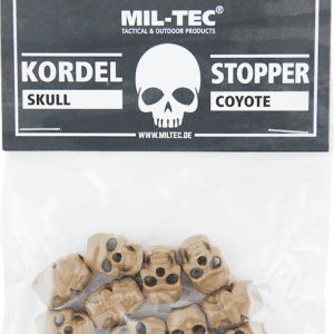 Koncovka plastová: Lebka [sada 10 ks] okrová