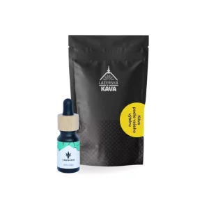 Dárkové balení kávy na espresso s CBD kapkami