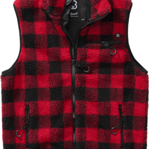 Brandit Vesta Teddyfleece Vest Men červená | černá 5XL