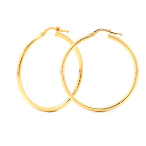 Zlaté náušnice DELLA – stredné kruhy