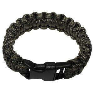 Náramek Paracord 2.3, plast. spona zelený L