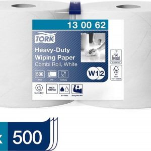 130062 Tork Heavy-Duty papírová utěrka, 2 role, 2 vrstvy, bílá, W2,W1