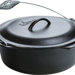 Litinový hrnec Lodge 8,5 l s poklicí a madlem