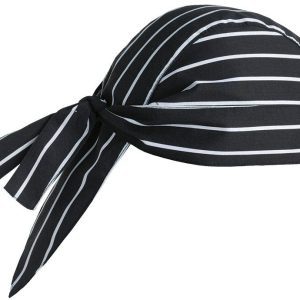 Kuchařský šátek na hlavu EGOchef- široké bílé pásy