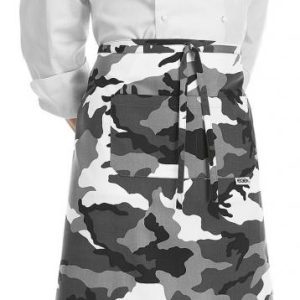 Kuchařská zástěra nízká s kapsou EGOchef – vzor maskáče