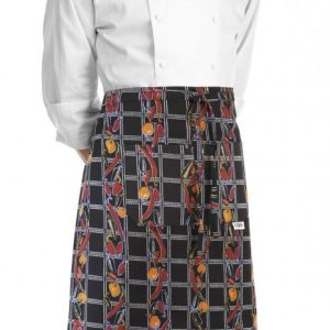 Kuchařská zástěra nízká s kapsou EGOchef – vzor papričky