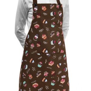 Kuchařská zástěra ke krku EGOchef DÁMSKÁ zákusky – s kapsou